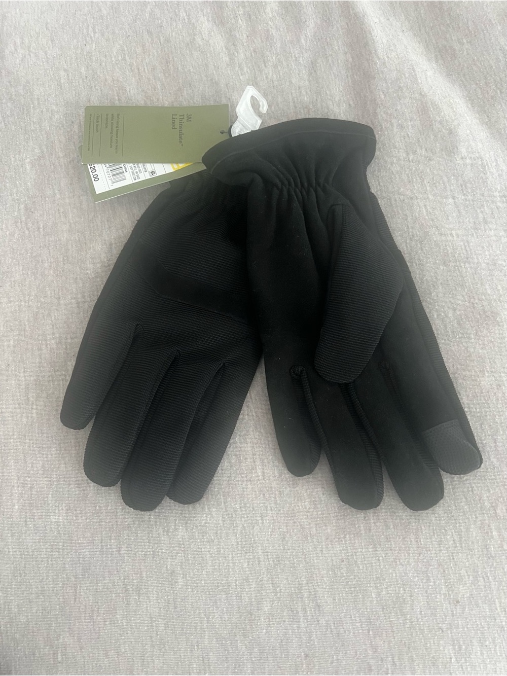 Men's Black Touchscreen Winter Gloves size M/L